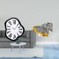 thumbnail image 2 of 2 Pieces Wall Clock Knitted Throw Blanket Distorted Clocks Acrylic Material for Bedroom Sofa Chair Display Decor, 2 of 8