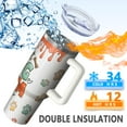 thumbnail image 2 of 1pc Dog mother 40oz Tumbler with Straw & Handle - Insulated Stainless Steel Cup | Holiday Gift for Man Women (Christmas, Valentine's, Birthday), 2 of 5