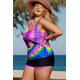 thumbnail image 2 of ABPHQTO Tankini multicolor de mujer con estampado de arcoíris y teñido anudado talla grande, 2 of 5