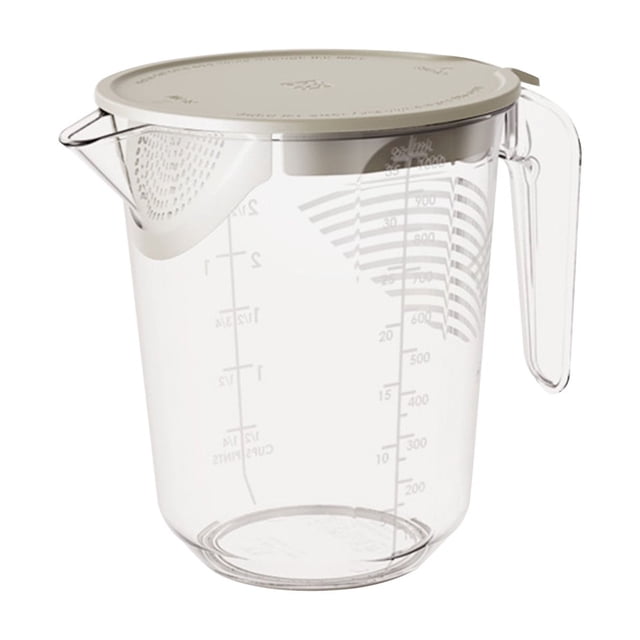 Kitchen Measuring Cup 1000ml Filter Cup Goog Beater Fruit Washing Multifunctional Microwave Household Baking Tool