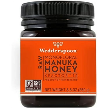 Wedderspoon Raw Premium Manuka Honey, KFactor 16, 8.8 Oz, Genuine New Zealand Honey, Traceable from Our Hives to Your Home