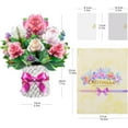 thumbnail image 2 of CHL-Flower Bouquet Pop Up Cards, Pink & White Roses, Valentine's Day Card, Thinking Of You Card, Get Well Soon Card, with Blank Note Card and Envelope, All Occasions., 2 of 4
