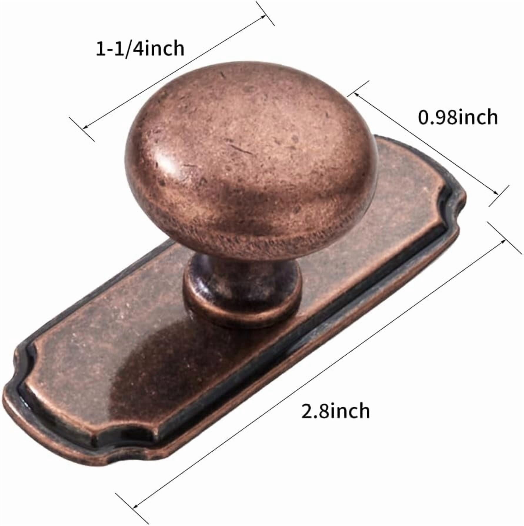 10 Pack 1-1/4 inch Backplate for Cabinet Knobs Champagne Bronze Drawer Knobs Satin Brass Cabinet Hardware Vintage Knobs with Backplate