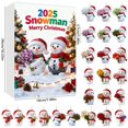 thumbnail image 2 of Countdown Sets 2025 2D Snowman Acrylic Hanging Advent Calendar Features 24 Unique Flat Snowmen with Realistic Patterns, 2 of 6