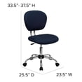 thumbnail image 3 of Scranton & Co Mid-Back Mesh Task Office Chair in Navy, 3 of 6