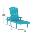 thumbnail image 5 of Merrick Lane Indoor/Outdoor Adjustable Adirondack Lounger with Fold Out Cup Holder- Recycled All-Weather Indoor/Outdoor HDPE Lounge Chair in Blue, 5 of 10