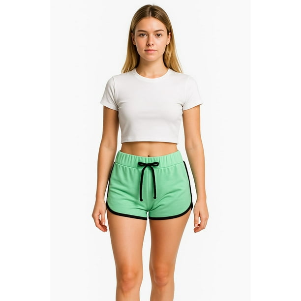 Short Deportivo Gym Pantalones Cortos De Algodón Para Mujer 