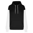 thumbnail image 6 of Womens Hoodies Oversized Sweatshirts Pullover Fleece Lined Drop Shoulder Long Sleeve Hooded Sweaters Fashion Drawstring Colorblock Tunics Hoodie Sweatshirt Juniors Girls Y2K Clothes with Pocket, 6 of 7