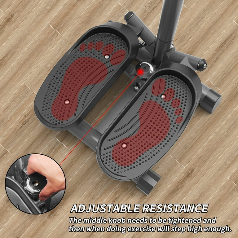 Stepper Fitness avec guidon ergonomique - écran LCD multifonction - résistance réglable - acier