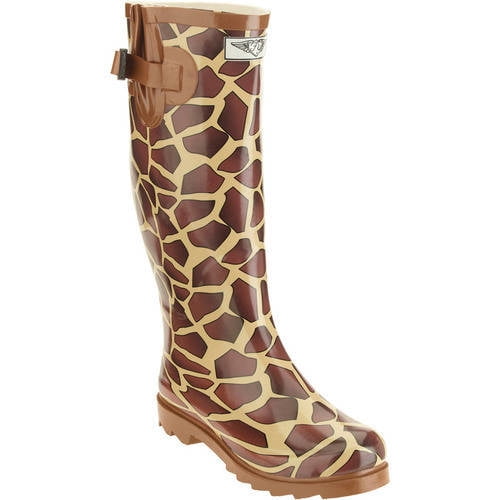 Giraffe Print Tall Rain Boot - Walmart 