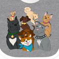 thumbnail image 4 of Inktastic Happy Dog Family Boys or Girls Baby Bib, 4 of 4