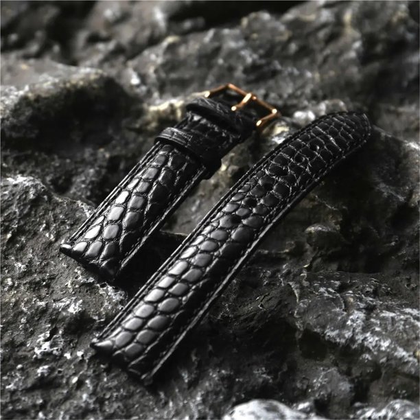 アクセサリー leather crocodile black bracelet ZWP Handmade Crocodile Leather Strap 20 22MM Brown Black Leather S