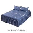 thumbnail image 3 of PONPRNGY Set of 3 Ruffle Farmhouse Skirt Bedspread Set for Home, 78x86 inch, Includes 2 Pillowcases, 3 of 9