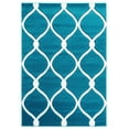 thumbnail image 2 of HomeRoots 367482 94 x 126 in. Turquoise Olefin & Polypropylene Area Rug, 2 of 3