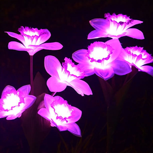 2 uds, luz de suelo de flores, batería integrada, iluminación Solar de paisaje para patio Hugtrwg Para estrenar