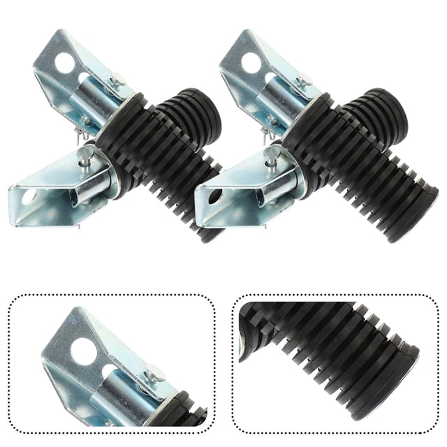 KAKOWELY 4Ud Pedal Práctico Y Resistente Para Motocicleta Con Reposapiés De Goma Color Negro