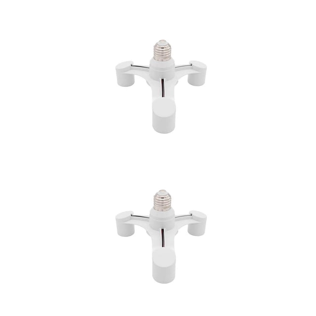 Divisor de bombilla E27 Wosthever adaptador de luz de oficina resistente al calor 1 a 3 2Conjunto