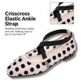 thumbnail image 4 of CHICVOMEY Womens Polka Dot Mesh Mary Jane Flats Square Toe Crisscross Ankle Strap Ballet Shoes Sheer Breathable Slip On Flat Sandals for Summer Party Daily Wear, 4 of 8