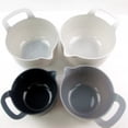 thumbnail image 4 of 4 Pack Nesting Plastic Mixing Bowls with Handle Pour Spout Non Slip Base Stackable Storage Bowls for Baking Cooking Prep Salad Kitchen Food Storage, 4 of 8