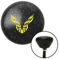 thumbnail image 1 of Yellow Checkered Racing Wings Black Retro Metal Flake Shift Knob with M16 x 1.5 Insert Brody, 1 of 1
