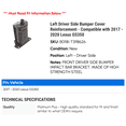 thumbnail image 2 of Left Driver Side Bumper Cover Reinforcement - Compatible with 2017 - 2020 GS350 2018 2019, 2 of 2