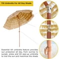 thumbnail image 3 of Backyard X-Scapes Tan Tiki Thatch Patio Umbrella for Outdoors 6.5' D, 3 of 6