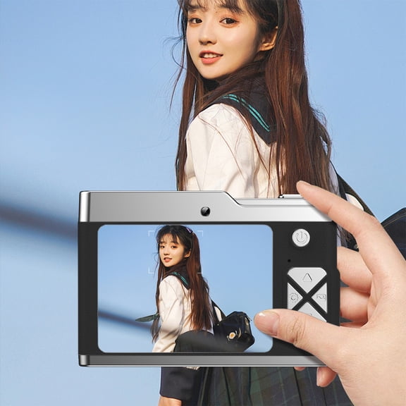 WYBXZ Front and Rear Double Cameras 64MP HD Digital Camera, 2.5in IPS Screen, Take Photos and Videos Camcorder with Night Flash Light Supports OTG Transmission, 8X Digital Zooms