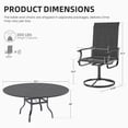 thumbnail image 4 of ELPOSUN 7 Piece Outdoor Patio Dining Set Swivel High Back Textilene Chairs and Round Table Furniture Set,Black, 4 of 6