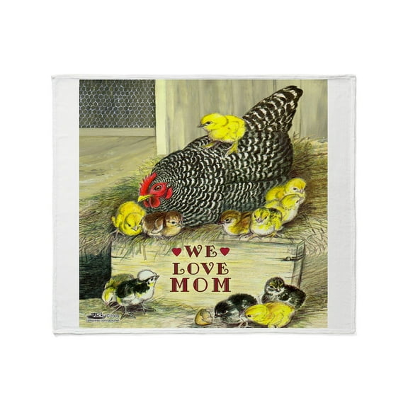 CafePress - We Love Mom! Throw Blanket - Soft Fleece Throw Blanket, 50"x60" for All Ages