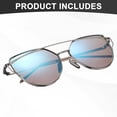 thumbnail image 3 of Sunglasses for Women Men, White Copper & AC Resin Metal Colorful Frog, Ice Blue, 3 of 6