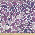 thumbnail image 2 of Ambesonne Abstract Fabric by the Yard Upholstery, Leaves in Purplish Colors, 5 Yards, Multicolor, 2 of 5