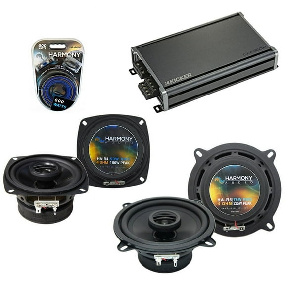 Fits Toyota Truck/4 Runner 89-93 Speaker Upgrade Harmony R4 R65 & CXA360.4 Amp