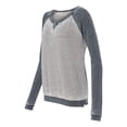 thumbnail image 2 of Ladies' Zen Contrast Crew - CEMENT/ DK SMOKE - XL, 2 of 5
