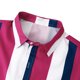 thumbnail image 5 of Top de camisa a rayas de manga larga con cuello levantado y bolsillo lateral único para otoño e invierno para hombre Pompotops  oipoqjl50885, 5 of 9