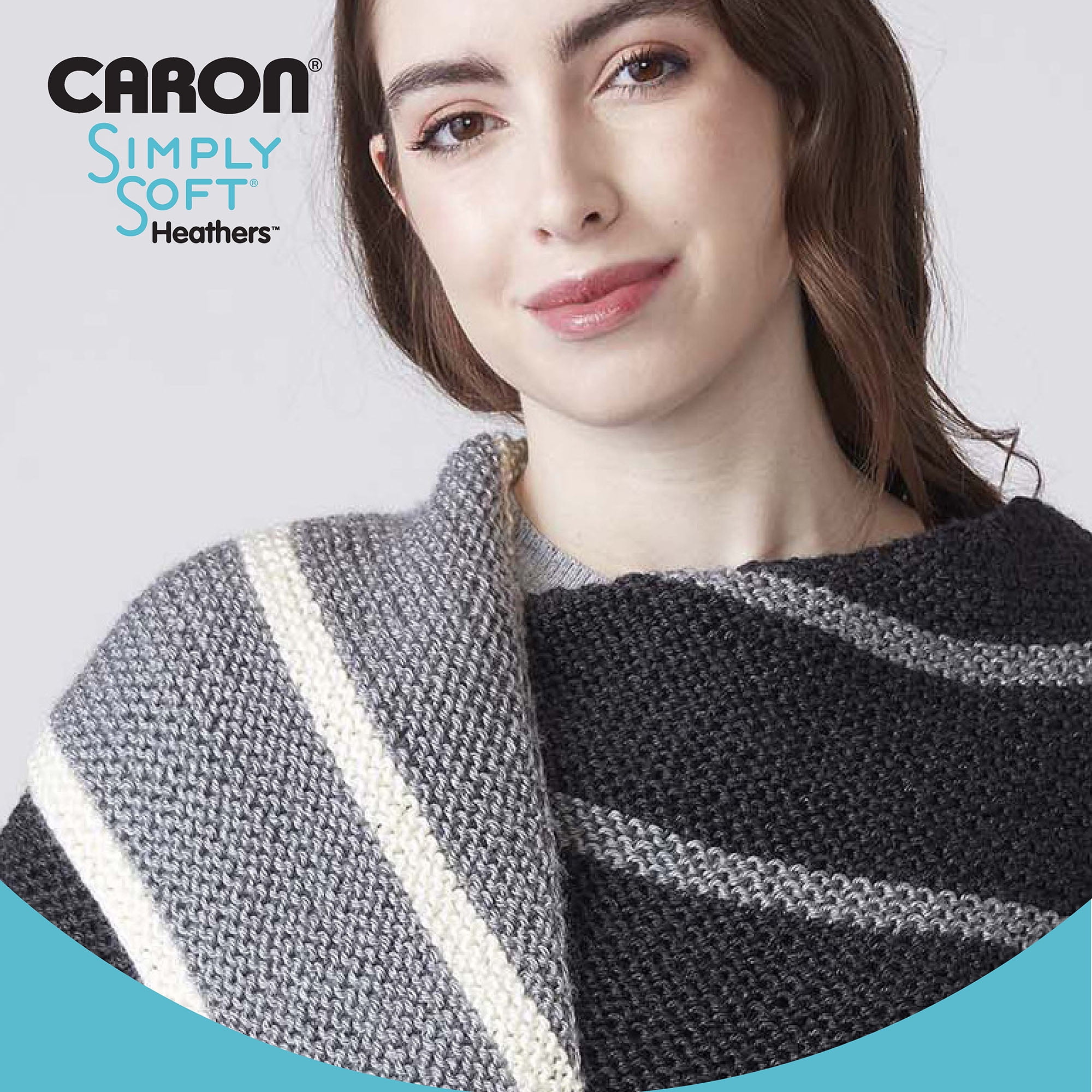 Caron® Simply Soft® Heathers™ #4 Medium Acrylic Yarn, Charcoal Heather 5oz/141.7g, 250 Yards (12 Pack)