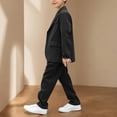 thumbnail image 5 of Odeerbi Kids Boys Formal Dress Suit Notched Lapel Blazer Jacket + Suit Pants Summer Outfits Set, 5 of 9