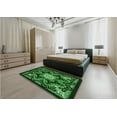 thumbnail image 4 of Ahgly Company Indoor Rectangle Patterned Dark Forest Green Area Rugs, 2' x 5', 4 of 6
