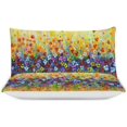 thumbnail image 3 of HAHDAXIA Oil Flower Bedding Solid Comforter Set for All Seasons,3 Pieces(1 Comforter+2 Pillowcases),Soft Microfiber Bedding Set Full(79"x90"), 3 of 7