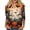Multicolor, variant on Halloween Tops for Women Ghost Castle Crew Neck Spooky Blouses Moon Candy 3/4 Sleeve Funny T Shirts, S