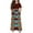 Brown, variant on Taqqpue Girl Summer Maxi Dresses Round Neck Tropical Print Beach Dresses Casual Loose A Line T Shirt Dress Short Sleeve Flowy Plus Size Long Sundress