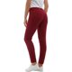 thumbnail image 2 of Pantalones vaqueros elásticos ajustados de tiro medio de colores con bolsillos reales completos de algodón 98 % para mujer (estándar y grande) Wine12 Short, 2 of 4