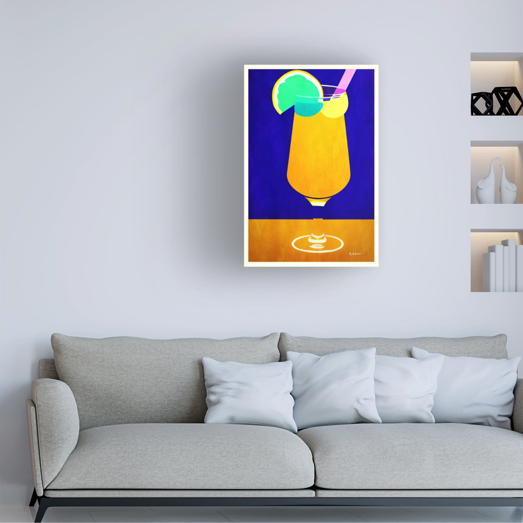 Canvas Wall Art - Bo Anderson 'Pina Colada' Wall Art for Living Room, Bedroom, or Office D?cor by Trademark Fine Art - 22 x 32 Inches