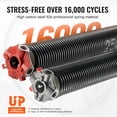 thumbnail image 4 of VEVOR Garage Door Torsion Springs Pair of 0.250" x 2" x 28" with Non-Slip Winding Bars, Garage Door Springs, 16000 Cycles Gloves and Mounting Wrench, Electrophoresis Coated for Replacement, 4 of 9