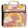 thumbnail image 5 of FORMRS Zipper Binder with Shoulder Strap 2-inch Ring 500 Sheet Capacity File Bag, Purple Retro Rainbow, 5 of 5