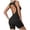 A-Black12, variant on Women's Back Cutout Seamless Unitard Short Slim Fit Short Length Elastic Waist Romper Stretchy Sculpting Yoga Shorts