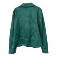 thumbnail image 4 of Women's Faux Suede Slim Fit Jacket – Versatile Autumn Winter Zip Up Coat in Sizes S-XXL, Chic Button Detail Outerwear for Casual Daily Work, 4 of 4