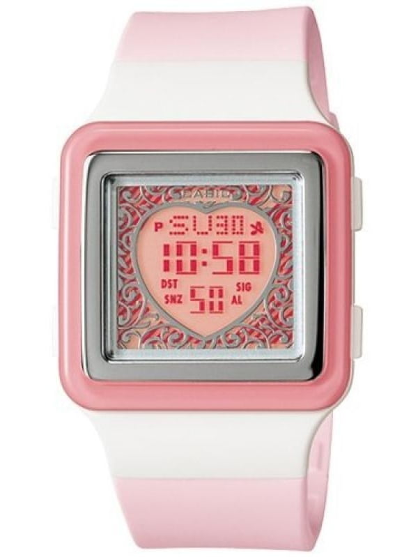 casio pink digital watch