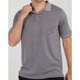 thumbnail image 3 of Real Essentials 3 Pack: Men's Regular-Fit Ribbed Polo Shirt With Pocket (Available in Big & Tall), 3 of 6