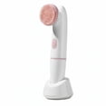 thumbnail image 3 of 2-in-1 Electric Face Cleansing Brush with Massage - Pore Cleanser And Blackhead Remover - Cleaner for Facial Skin Care - Holiday Gift-Pink, 3 of 5