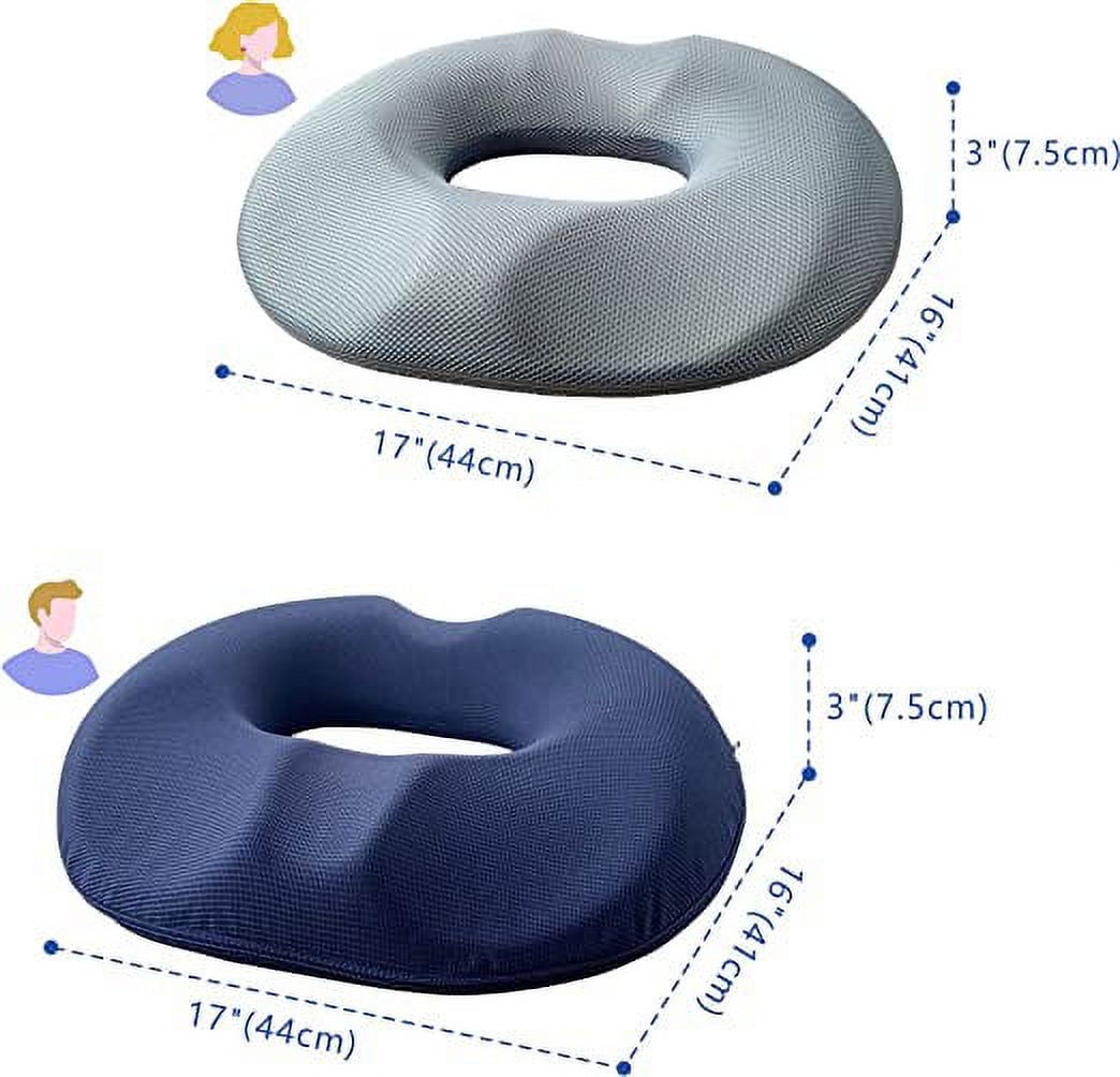 NKTIER Memory Foam Donut Ring Cushion Donut Pillow Tailbone Hemorrhoid Seat  Cushion Orthopedic Pain Relief Doughnut Pillow, Comfort Seat Pad Coccyx
